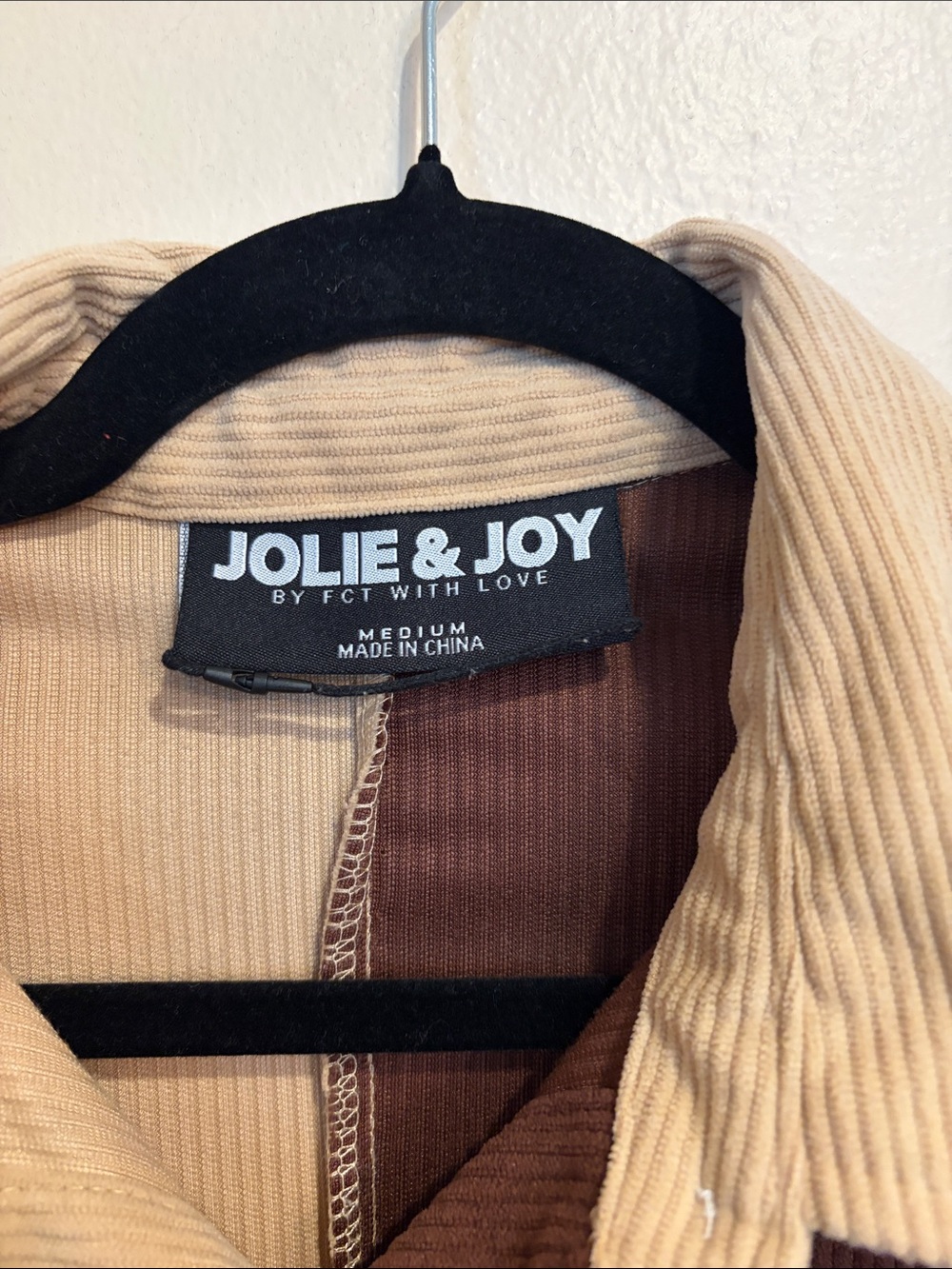 Jolie & Joy Brown Colorblock Button Up Shirt, Fall Comfy Vibes - Picture 2 of 7